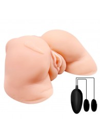 Телесная вибровагина Julie с 2 рабочими отверстиями - Baile - в Долгопрудном купить с доставкой