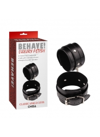 Черные оковы Classic Ankle Cuffs - Chisa - купить с доставкой в Долгопрудном