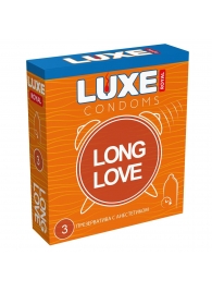 Презервативы с продлевающим эффектом LUXE Royal Long Love - 3 шт. - Luxe - купить с доставкой в Долгопрудном