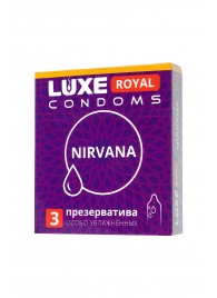 Презервативы с увеличенным количеством смазки LUXE Royal Nirvana - 3 шт. - Luxe - купить с доставкой в Долгопрудном
