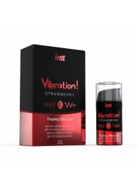 Жидкий интимный гель с эффектом вибрации Vibration! Strawberry - 15 мл. - INTT - купить с доставкой в Долгопрудном