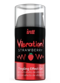 Жидкий интимный гель с эффектом вибрации Vibration! Strawberry - 15 мл. - INTT - купить с доставкой в Долгопрудном