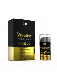 Жидкий интимный гель с эффектом вибрации Vibration! Vodka Energy - 15 мл. - INTT - купить с доставкой в Долгопрудном