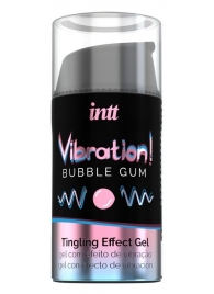Жидкий интимный гель с эффектом вибрации Vibration! Bubble Gum - 15 мл. - INTT - купить с доставкой в Долгопрудном