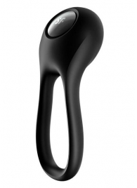 Черное эрекционное виброкольцо Majestic Duo - Satisfyer - в Долгопрудном купить с доставкой