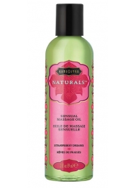 Массажное масло Naturals Strawberry Dreams с ароматом клубники - 59 мл. - Kama Sutra - купить с доставкой в Долгопрудном