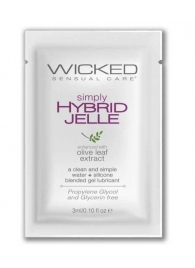 Гель-лубрикант на водно-силиконовой основе Simply Hybrid Jelle - 3 мл. - Wicked - купить с доставкой в Долгопрудном
