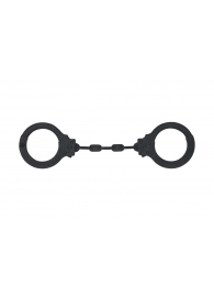 Черные силиконовые наручники Suppression - Lola Games - купить с доставкой в Долгопрудном