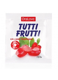 Гель-смазка Tutti-frutti со вкусом барбариса - 4 гр. - Биоритм - купить с доставкой в Долгопрудном