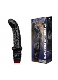 Черный вибромассажер простаты 6  Premium Prostate Massager - BlueLine - в Долгопрудном купить с доставкой