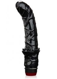 Черный вибромассажер простаты 6  Premium Prostate Massager - BlueLine - в Долгопрудном купить с доставкой