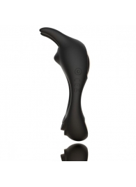 Черное эрекционное кольцо с двумя моторами Zeus Dual Vibe Cock Ring - FeelzToys - в Долгопрудном купить с доставкой