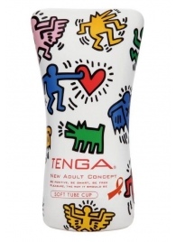 Мастурбатор-туба Keith Haring Soft Tube CUP - Tenga - в Долгопрудном купить с доставкой