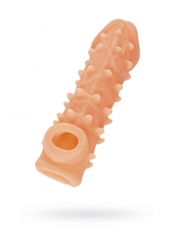 Телесная закрытая насадка с пупырышками Cock Sleeve Size M - 15,6 см. - KOKOS - в Долгопрудном купить с доставкой