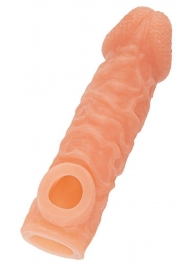 Телесная закрытая насадка с шершавой головкой Cock Sleeve Size L - 17,6 см. - KOKOS - в Долгопрудном купить с доставкой