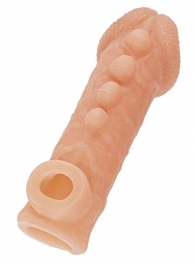 Телесная закрытая насадка с шишечками Cock Sleeve Size L - 17,6 см. - KOKOS - в Долгопрудном купить с доставкой