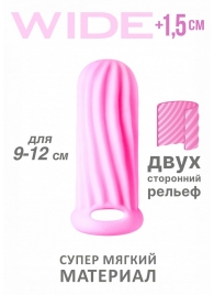 Розовый фаллоудлинитель Homme Wide - 11 см. - Lola Games - в Долгопрудном купить с доставкой