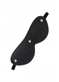 Черная кожаная маска Anonymo с мягким подкладом - ToyFa - купить с доставкой в Долгопрудном