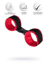 Красно-черные велюровые оковы Anonymo - ToyFa - купить с доставкой в Долгопрудном