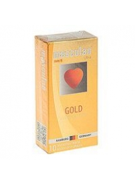 Презервативы Masculan Ultra Gold с золотым напылением и ароматом ванили - 10 шт. - Masculan - купить с доставкой в Долгопрудном