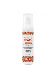 Разогревающее массажное масло Gourmet White Peach Organic с органическими ингредиентами - 50 мл. - Exsens - купить с доставкой в Долгопрудном