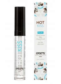 Блеск для губ Hot Kiss Coconut с ароматом кокоса - 7 мл. - Exsens - купить с доставкой в Долгопрудном