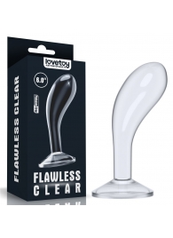 Прозрачный стимулятор простаты Flawless Clear Prostate Plug - 15 см. - Lovetoy - в Долгопрудном купить с доставкой