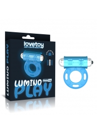 Голубое, светящееся в темноте эрекционное виброкольцо Lumino Play Vibrating Penis Ring - Lovetoy - в Долгопрудном купить с доставкой