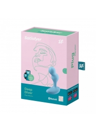 Голубой анальный вибростимулятор Deep Driver - 11,2 см. - Satisfyer - в Долгопрудном купить с доставкой