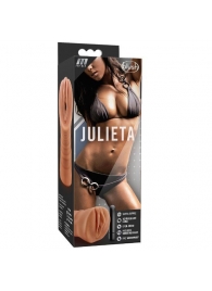 Мастурбатор-вагина цвета карамели Julieta с вибрацией - Blush Novelties - в Долгопрудном купить с доставкой