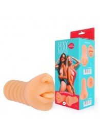 Телесный мастурбатор-ротик с высунутым язычком - Bior toys - в Долгопрудном купить с доставкой