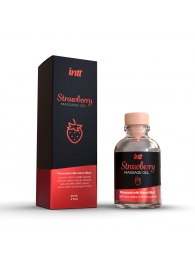 Массажный гель с ароматом клубники Strawberry - 30 мл. - INTT - купить с доставкой в Долгопрудном