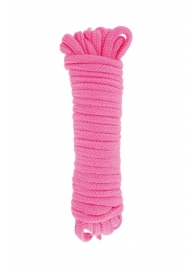 Розовая веревка для связывания Sweet Caress Rope - 10 метров - Sweet Caress - купить с доставкой в Долгопрудном