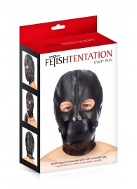 Маска-шлем с прорезями для глаз и регулируемым кляпом - Fetish Tentation - купить с доставкой в Долгопрудном