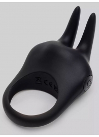 Черное эрекционное виброкольцо Sensation Rechargeable Vibrating Rabbit Love Ring - Fifty Shades of Grey - в Долгопрудном купить с доставкой