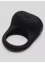 Черное эрекционное виброкольцо Sensation Rechargeable Vibrating Love Ring - Fifty Shades of Grey - в Долгопрудном купить с доставкой