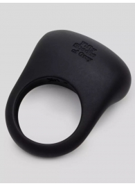 Черное эрекционное виброкольцо Sensation Rechargeable Vibrating Love Ring - Fifty Shades of Grey - в Долгопрудном купить с доставкой