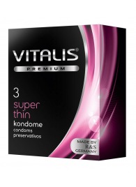 Ультратонкие презервативы VITALIS PREMIUM super thin - 3 шт. - Vitalis - купить с доставкой в Долгопрудном