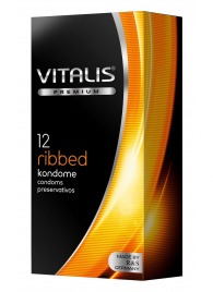 Ребристые презервативы VITALIS PREMIUM ribbed - 12 шт. - Vitalis - купить с доставкой в Долгопрудном