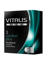 Контурные презервативы VITALIS PREMIUM comfort plus - 3 шт. - Vitalis - купить с доставкой в Долгопрудном