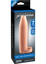 Телесная насадка Real Feel Enhancer XL - 17 см. - Pipedream - в Долгопрудном купить с доставкой
