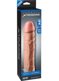 Телесная насадка Fantasy X-tensions Perfect 2  Extension - 20,3 см. - Pipedream - в Долгопрудном купить с доставкой