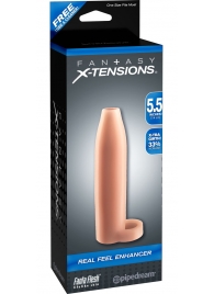 Насадка-расширитель с кольцом для подхвата мошонки Real Feel Enhancer - 14 см. - Pipedream - в Долгопрудном купить с доставкой