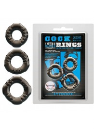 Набор из 3 эластичных дымчатых эрекционных колец - Baile - в Долгопрудном купить с доставкой