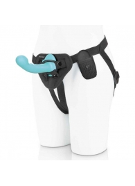 Голубая изогнутая насадка 6in Remote Control Ripple P-Spot G-Spot на черных трусиках - 16 см. - Pegasus - купить с доставкой в Долгопрудном
