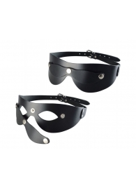 Черная кожаная маска  Новичок - Sitabella - купить с доставкой в Долгопрудном