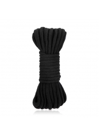 Черная хлопковая веревка для связывания Bondage Rope - 10 м. - Lux Fetish - купить с доставкой в Долгопрудном
