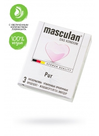 Супертонкие презервативы Masculan Pur - 3 шт. - Masculan - купить с доставкой в Долгопрудном