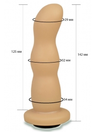Телесная рельефная насадка Harness - 14,2 см. - LOVETOY (А-Полимер) - купить с доставкой в Долгопрудном