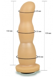 Телесная рельефная насадка Harness - 15,9 см. - LOVETOY (А-Полимер) - купить с доставкой в Долгопрудном